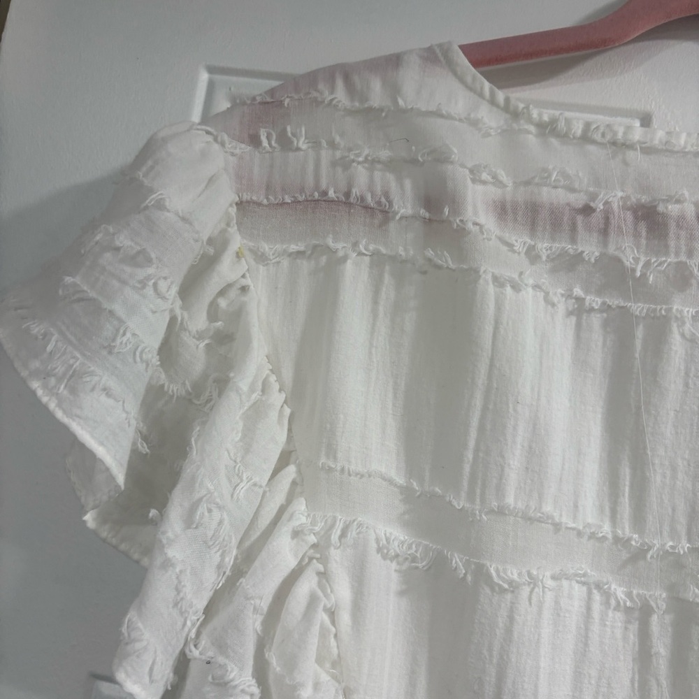 Love Riche White Ruffled Wrap Mini Dress - Picture 12 of 12